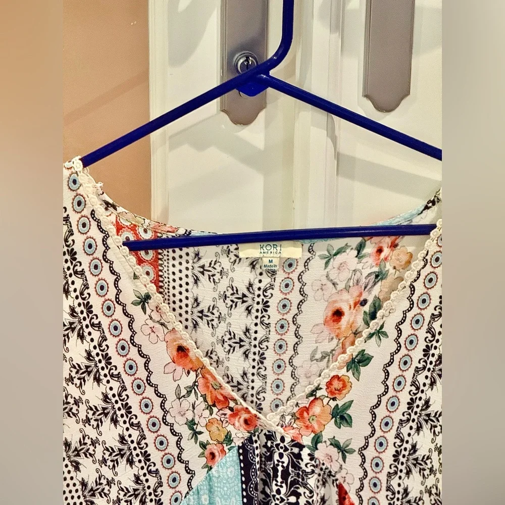 Kori Multicolor Patterned Tunic - Picture 1 of 6